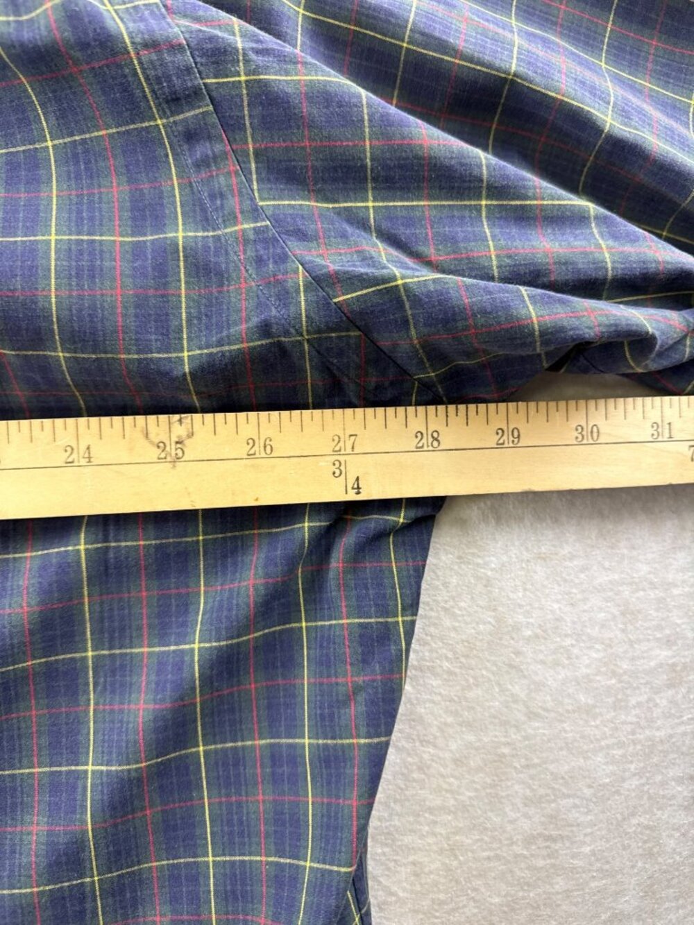 Ralph Lauren Blake Men's XL Plaid Button Front Shirt Blue Green 100% Cotton - Picture 6 of 9
